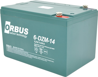 Тяговый аккумулятор AGM ORBUS 6-DZM-14 12V 14Ah M5 151х98х101 мм (YT31657)