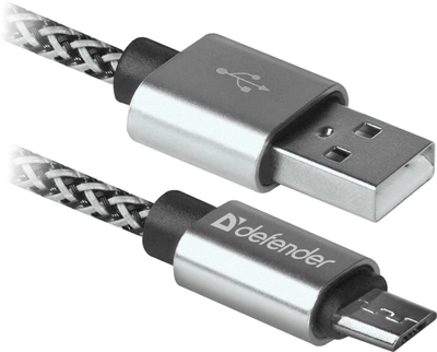 Kabel Defender USB08-03T Pro USB 2.0 AM-MicroBM 1 m Biały (4714033878036)