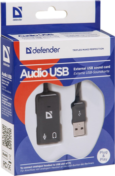 Przejściówka do słuchawek Defender Audio USB (4714033630023)