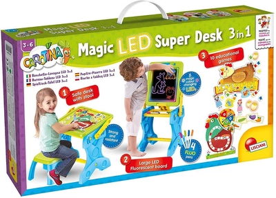 Стіл для творчості Lisciani Magic Desk Set зі світлодіодною дошкою (8008324072415)
