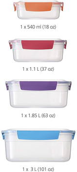 Joseph Joseph (Joseph Joseph) storage container nested lock 1.85L Purple  81093