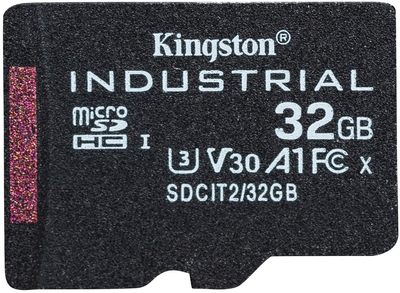 Karta pamięci Kingston microSDHC 32GB Industrial Class 10 UHS-I V30 A1 (SDCIT2/32GBSP)