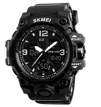 Чоловічий наручний годинник Skmei 1155BBK, Black (t9252)