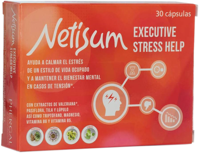 Дієтична добавка Netisum Executive Stress Help 30 капсул (8429449082071)