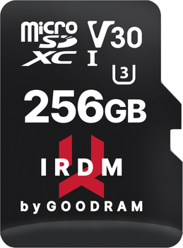 Карта памяти Goodram microSDXC 256GB IRDM UHS-I U3 V30 + SD-адаптер (IR-M3AA-2560R12)