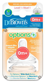 Соски для пляшечок Dr. Brown's Options Tetina Nivel 1 2 шт (72239317587)