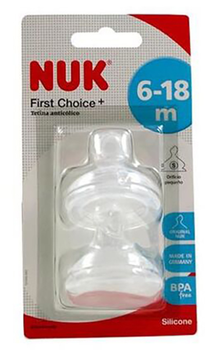 Smoczki do butelek Nuk Silicone Nipple Size 2 Hole S 2 szt (4008600172765)