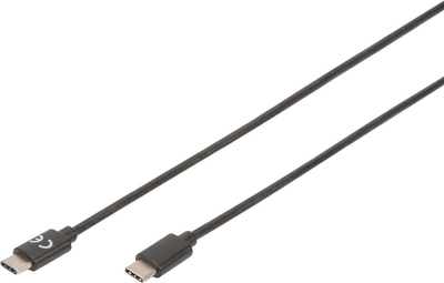 З'єднувальний кабель Digitus USB Type-C to C M/M 3A 480MB 2.0 Version black 1.8 м (4016032368946)