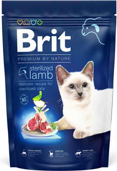 Сухой корм для стерилизованных кошек Brit Premium by Nature Cat Sterilized Lamb с ягненком 1.5 кг (8595602553167)