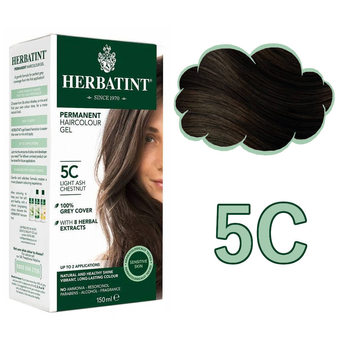 Żel-farba do włosów z utleniaczem Herbatint 5C Light Ash Chestnut 150 ml (8016744805292)