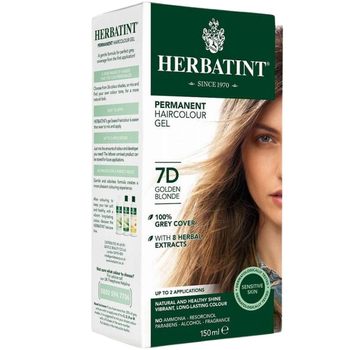 Гель-фарба для волосся з окислювачем Herbatint 7D Golden Blonde 150 мл (8016744805193)
