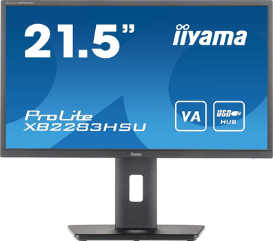 Монітор 21.5" Iiyama ProLite G2230HS-B1 FHD TN 75Hz (XB2283HSU-B1)