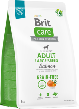 Корм для собак больших пород Brit Care Dog Grain-free Adult Large Breed беззерновой с лососем 3 кг (8595602558902)