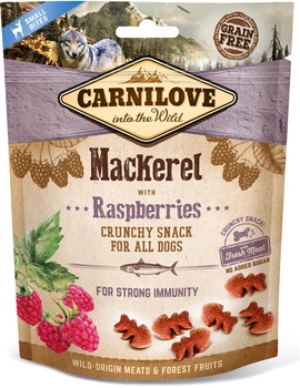 Ласощі для собак Carnilove Crunchy Snack зі скумбрією, малиною та свіжим м'ясом 200 г (8595602528875)