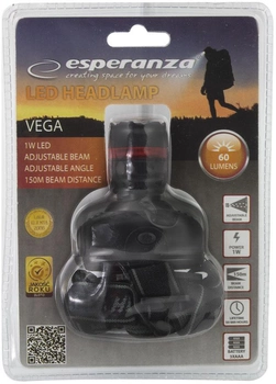 Ліхтар налобний Esperanza Head Light LED Vega (5901299915615)
