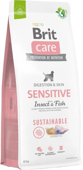 Сухий корм Brit Care Dog Sustainable Sensitive для собак з чутливим травленням з рибою і комахами