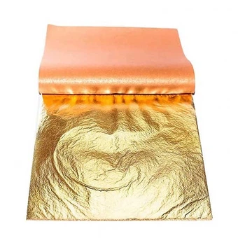 Поталь листовая Imitation Metall Leaf, золото, 14*14 см, 25 шт, Divolo