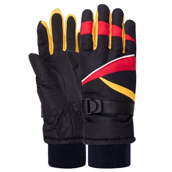 Рукавички гірськолижні дитячі Zelart 51-1 розмір ML (5-8 років) Black-Orange-Red