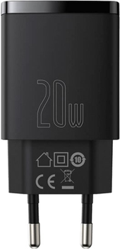 Ładowarka sieciowa Baseus Compact Quick Charger U+C 20W EU Czarny (CCXJ-B01)