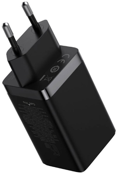 Мережевий зарядний пристрій Baseus GaN5 Pro 65W 2 x Type-C + USB + Cable Type-C to Type-C 100W Black (CCGP120201)
