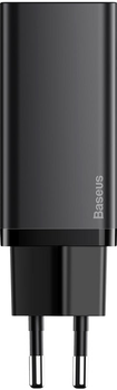 Мережевий зарядний пристрій Baseus GaN2 Lite Quick Charger C + U 65W EU Black (CCGAN2L-B01)