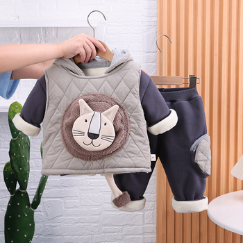 Костюм дитячий з жилеткою Lion Темно-синій 90см 13622