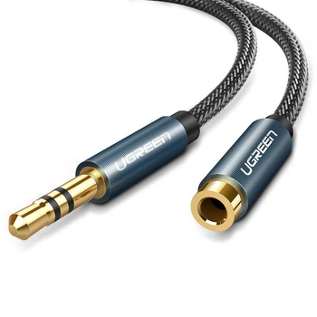 Кабель аудио Ugreen 3.5 mm удлинитель 1 м Black (AV118)