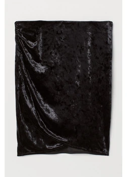 Юбка H&M S Черный 0727604_черн.велюр_08