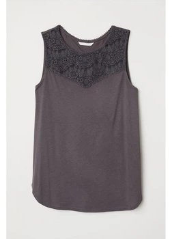 Майка H&M XS Темно-серый 0613459_тем.серый_10