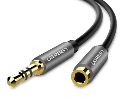 Кабель аудио Ugreen 3.5 mm удлинитель 5М Black (AV118)