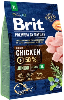 Сухий корм для цуценят та молодих собак гігантських порід Brit Premium Junior XL зі смаком курки 3 кг (8595602526499)