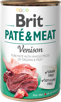 Влажный корм для собак Brit Paté & Meat со вкусом оленины и курицы