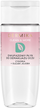 Двофазна рідина для зняття макіяжу з очей Dermika Clean & More з цикорієм та олією жожоба 125 мл (5902046765781)