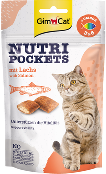 Снеки Для кошек Gimborn GimCat Nutri Pockets Лосось + Омега 3&6 60 г (4002064400730 / 4002064419206 / 4002064419299)