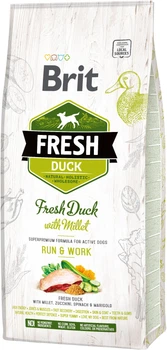 Сухий корм Brit Fresh Active Run&Work для активних дорослих собак з качкою і пшоном