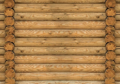 Флизелиновые фотообои фото 254x184 см Стена из бревен (2216V4)+клей