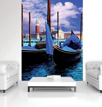 Флизелиновые фотообои 184x254 см Венецианские гондолы (141V4A) +клей