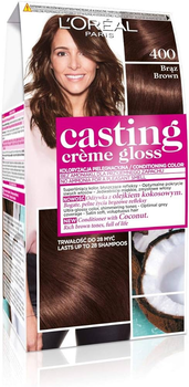 Farba do włosów L'Oreal Paris Casting Creme Gloss 400 brąz 160 ml (3600521125588)