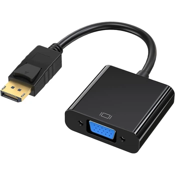 Адаптер, конвертер цифрового видеосигнала с DisplayPort на аналоговый VGA Addap DP2VGA-01, Full HD 1080P (0298)