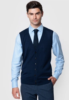 Жилет чоловічий синій Arber Vest knitt2 AVTK-06 48 зріст 4 синій (GM 10.60.30)