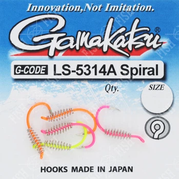 Крючок GAMAKATSU LS-5314A SPIRAL MULTI COLOR № 04 5шт,35206