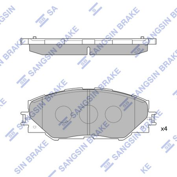 кт. Тормозные колодки дисковые Sangsin SP2138