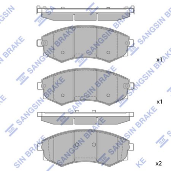 кт. Тормозные колодки дисковые Sangsin SP1111