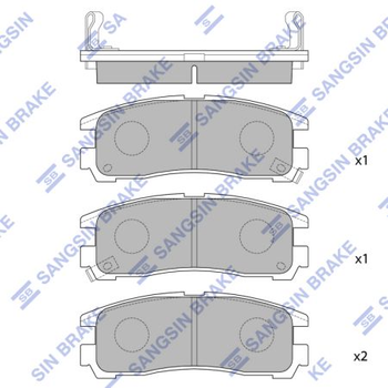 кт. Колодки гальмові дискові Sangsin SP1046-R