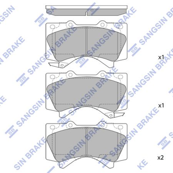 кт. Тормозные колодки дисковые Sangsin SP1381