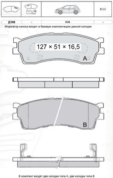 Колодки дискові гальмові, к-кт. INTELLI D196E