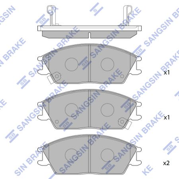 кт. Тормозные колодки дисковые Sangsin SP1047