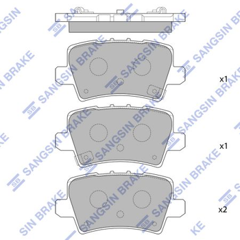 кт. Колодки гальмові дискові Sangsin SP1570