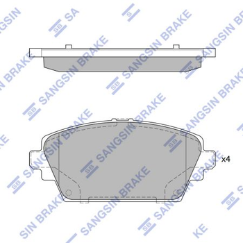 кт. Колодки гальмові дискові Sangsin SP1582