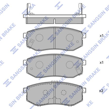 кт. Колодки гальмові дискові Sangsin SP1054-R